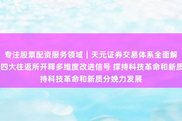 专注股票配资服务领域｜天元证券交易体系全面解析 沪深北港四大往返所开释多维度改进信号 撑持科技革命和新质分娩力发展