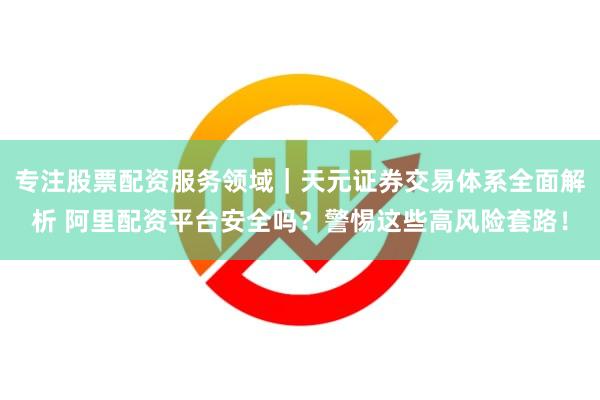 专注股票配资服务领域｜天元证券交易体系全面解析 阿里配资平台安全吗？警惕这些高风险套路！