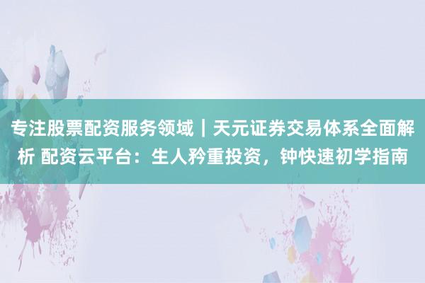 专注股票配资服务领域｜天元证券交易体系全面解析 配资云平台：生人矜重投资，钟快速初学指南