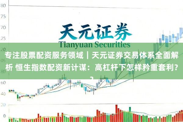 专注股票配资服务领域｜天元证券交易体系全面解析 恒生指数配资新计谋：高杠杆下怎样矜重套利？